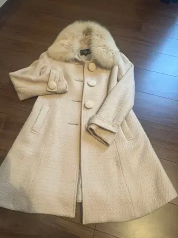 CECIL McBEE 아이보리 롱 코트 M