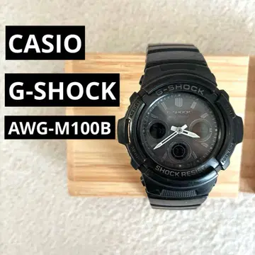 CASIO G-SHOCK AWG-M100B 손목시계 블랙 카시오 블랙