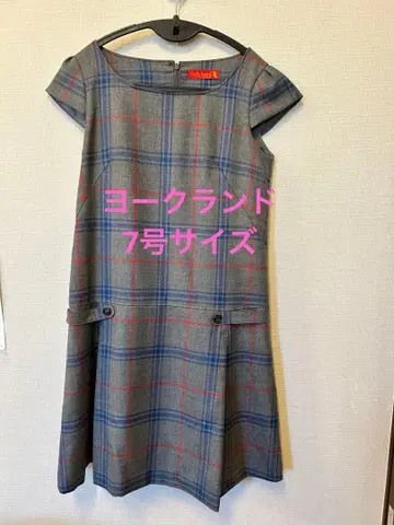 York land 체크 무늬 반팔 원피스 7호 요크랜드