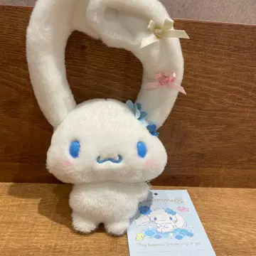 산리오 스카이블루 클로버 마스코트 백참 시나모롤