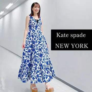 [ 야타 아키코 씨 착용 ] 지그재그 플로럴 맥시 드레스 케이트 스페이드