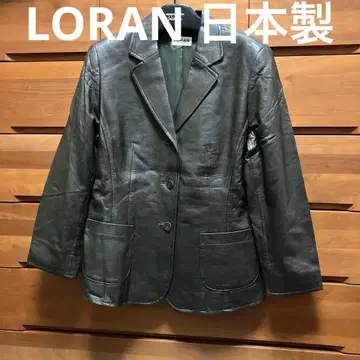 LORAN 일본제 그린 페이크 가죽 자켓 로랑