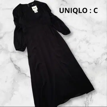 미사용 새상품 UNIQLO : C 플레어 원피스 XL BLACK