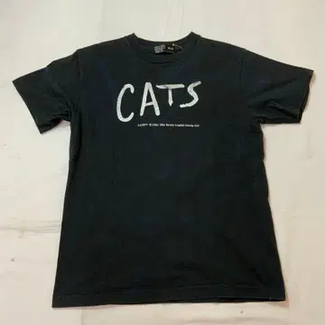 S/S CATS 극단 사계 실버 로고 T셔츠 M