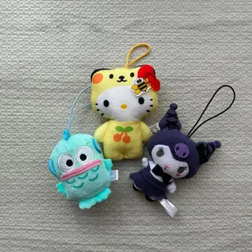 헬로키티 쿠로미 한교동 스트랩 3개 세트