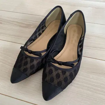 로데스코 팬츠 로우힐 레이스 리본 37 블랙