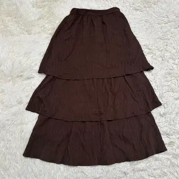 FREAK'S STORE 캉캉 스커트 롱 스커트 브라운