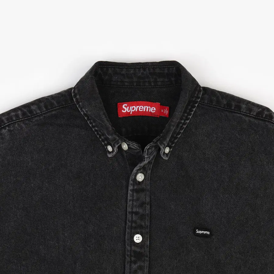 [S] Supreme 小号 Box 丹宁衬衫 黑色 - 25FW