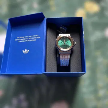 택 포함 새상품 Adidas 아날로그 손목시계 그린 다이얼