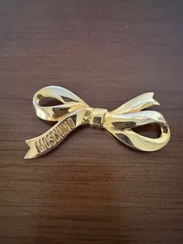 MOSCHINO 리본형 브로치 빈티지