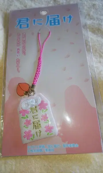 영화 너에게 닿기를 부적 매듭 스트랩 미우라 하루마 타베 미카코