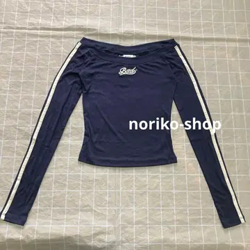 BADBLOOD 오프숄더 긴팔 상의 네이비 M