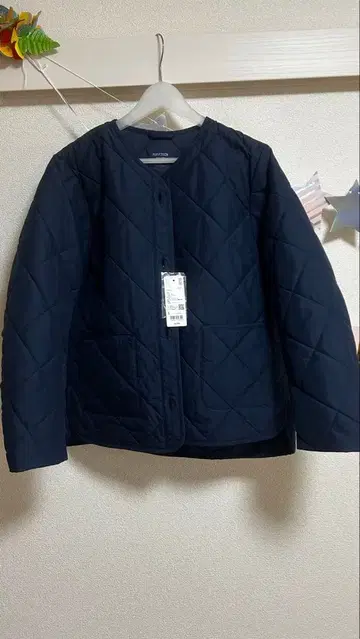 네이비 퀼팅 자켓 L 사이즈