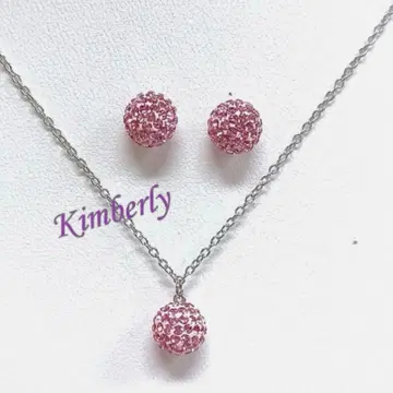 스와로브스키 목걸이와 귀찌 세트