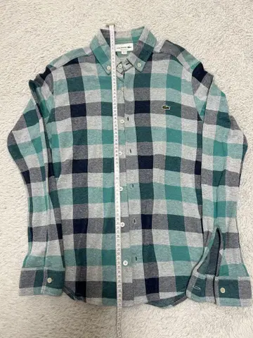 Lacoste 체크 무늬 긴팔 셔츠 L