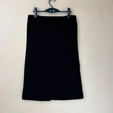 zucca 블랙 슬릿 코튼 혼방 스커트