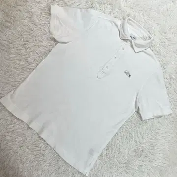 [ 새상품급 ] 라코스테 피케 셔츠 빈티지 워시 화이트 L 일본제