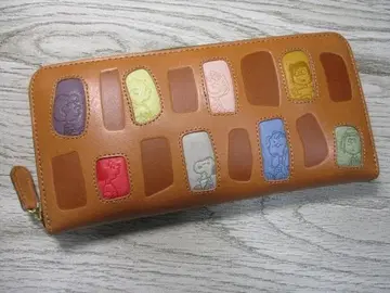 새상품 지갑 여성용 장지갑 라운드 스누피 SNOOPY 천연 가죽 친구