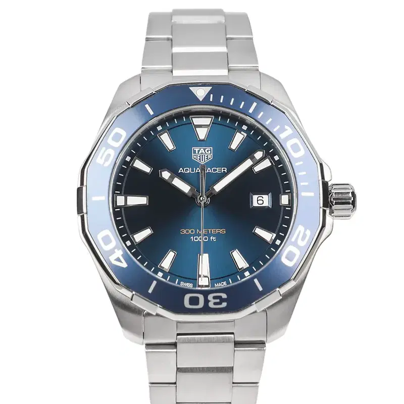 태그호이어 WAY101C 아쿠아레이서 43MM 블루다이얼 남성용36642