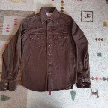 EVISU 브라운 데님 셔츠 사이즈 36