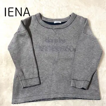IENA 이에나 로고 맨투맨 그레이 프렌치 로고 컷팅