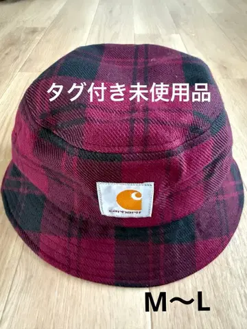 Carhartt 체크 버킷햇