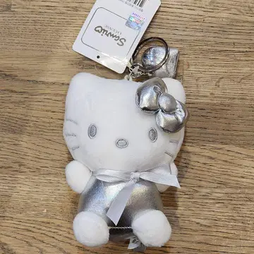 새상품 미사용 한국 한정판 산리오 키티 키링 실버