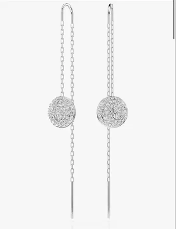 새상품 스와로브스키 Meteora 드롭 귀걸이, 화이트