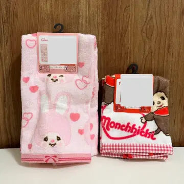 몽치치 침탄 타월 2장 세트 페이스타월 핸드 타월
