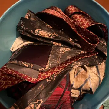 넥타이 세트 블랙 빨간색 베이지