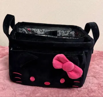 헬로키티 칸막이 포함 보관 케이스 레오파드 무늬 블랙 키티 미사용 새상품