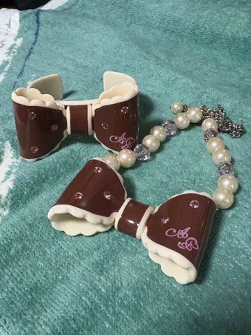 Angelic Pretty 리본 목걸이 뱅글 세트