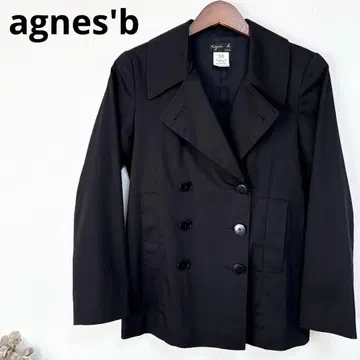 64 새상품급 아그네스베 블랙 봄 상품 피 코트