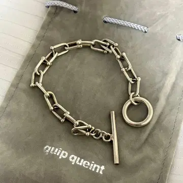 새상품급 quip quent 실버 925 박스 체인 팔찌