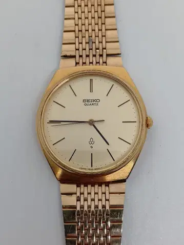 세이코 쿼츠 손목시계 골드 작동 확인 완료