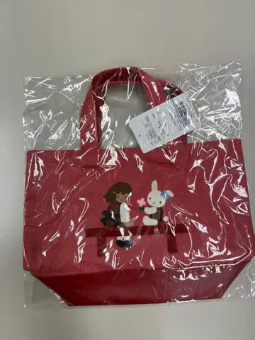 새상품 파밀리아 백 데님백 토트백 레드