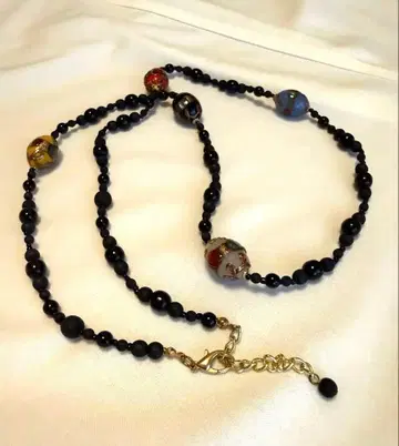 이탈리아제 베네치안 유리 (무라노 유리) 비즈 목걸이