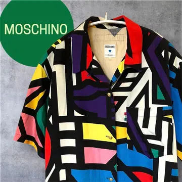 MOSCHINO JEANS 90' 그래픽 프린트 올 패턴 반팔 셔츠