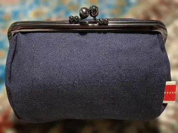 미사용 새상품 나카가와 마사시치 상점 가마구치 파우치 블랙x레드