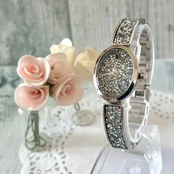[ 레어 ] Swarovski 스와로브스키 손목시계 크리스탈락 오벌