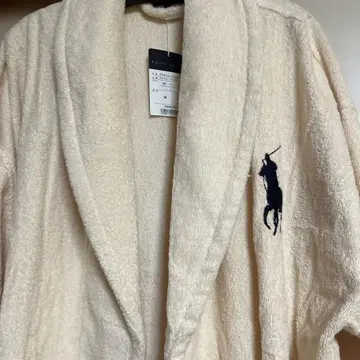 새상품 하자품 랄프 로렌 빅 포니 목욕 가운 아이보리 L 사이즈
