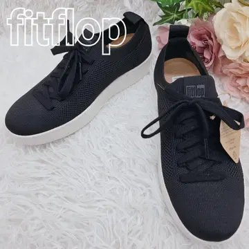 택 포함 새상품 핏플랍 통굽 니트 스니커즈 블랙 22.5cm