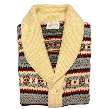 LORD JEFF 80년대 미국제 노르딕 무늬 가디건