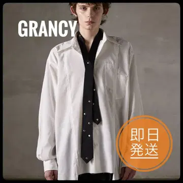 [미사용 새상품] GRANCY 버튼 디자인 넥타이 실크 100%