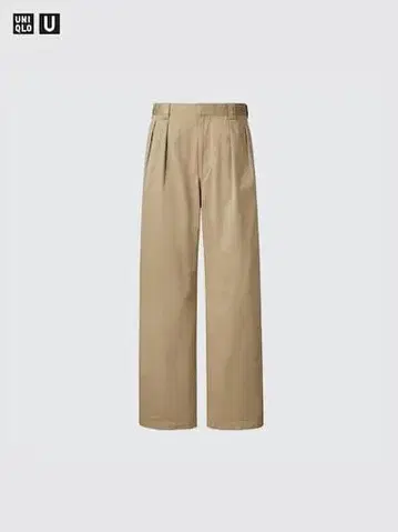UNIQLO U 유니클로U 2024SS 봄/여름 턱 와이드 팬츠 베이지