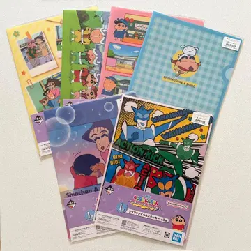 짱구는 못말려 제일복권 I상 클리어 파일&스티커