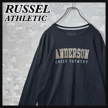 RUSSEL 러셀 롱T 긴팔 티셔츠 남성용 XL 블랙 구제 의류