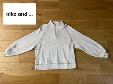 스티치 하프 ZIP 풀오버 niko and -