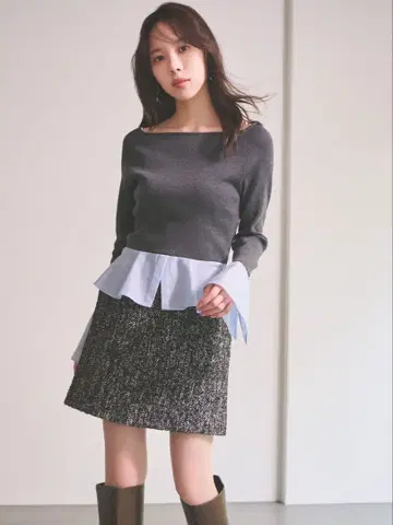 CELFORD 셔츠 도킹 니트 풀오버 새상품 스나이델