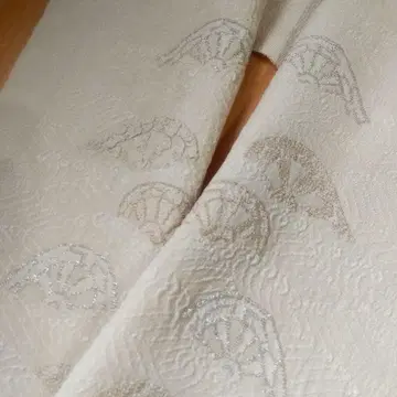 앤티크 순수 실크 자수 장식용 깃 편륜차